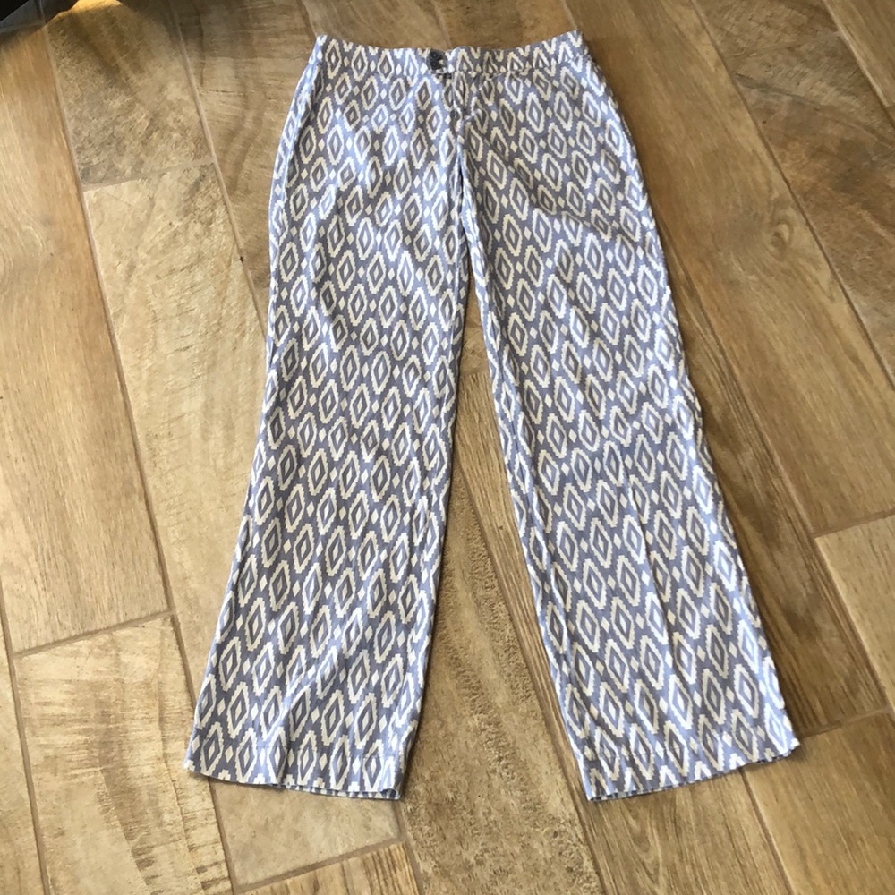 Willi Smith size 4 linen pants White and blue